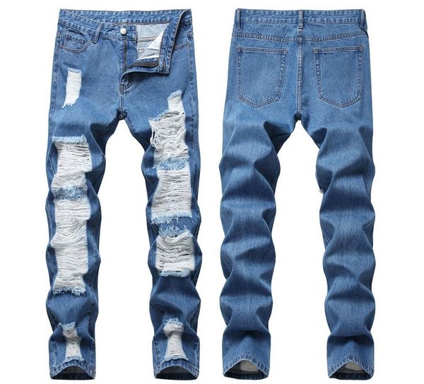 jeans man casual mid waist skinny hole ripped jeans for men fashion denim blue pants plus size jeans 28-38
jeans man casual mid waist skinny hole ripped jeans for men fashion denim blue pants plus size jeans 28-38