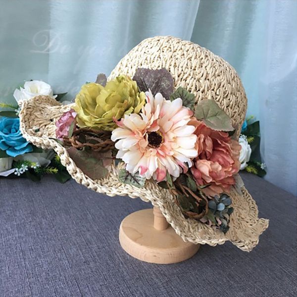 2020 summer handmade knitted floral straw hats women outdoors beach sun hat sweet casual caps country style collapsible 56-58cm, Blue;gray
2020 summer handmade knitted floral straw hats women outdoors beach sun hat sweet casual caps country style collapsible 56-58cm, Blue;gray