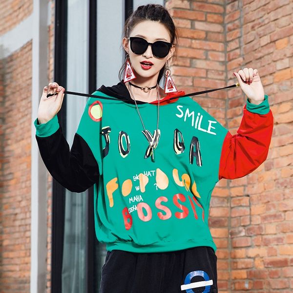 fashion brand women sweater scarfheadscarfs 2020 autumn new loose hip hop hooded sweater women's personalized letter casual hong kong s, Black
fashion brand women sweater scarfheadscarfs 2020 autumn new loose hip hop hooded sweater women's personalized letter casual hong kong s, Black