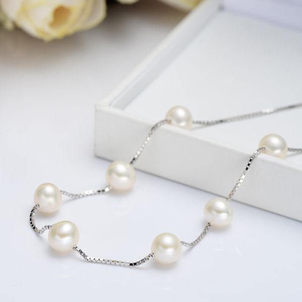 gnpearl white pearl necklace natural freshwater pearl necklace jewelry sweater chain elegance present gift, Silver
gnpearl white pearl necklace natural freshwater pearl necklace jewelry sweater chain elegance present gift, Silver