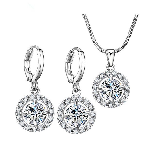 bridal ornament korean-style simple micro pave crystal zircon jewelry two-piece full diamond starry necklace and earrings suite, Golden;silver
bridal ornament korean-style simple micro pave crystal zircon jewelry two-piece full diamond starry necklace and earrings suite, Golden;silver