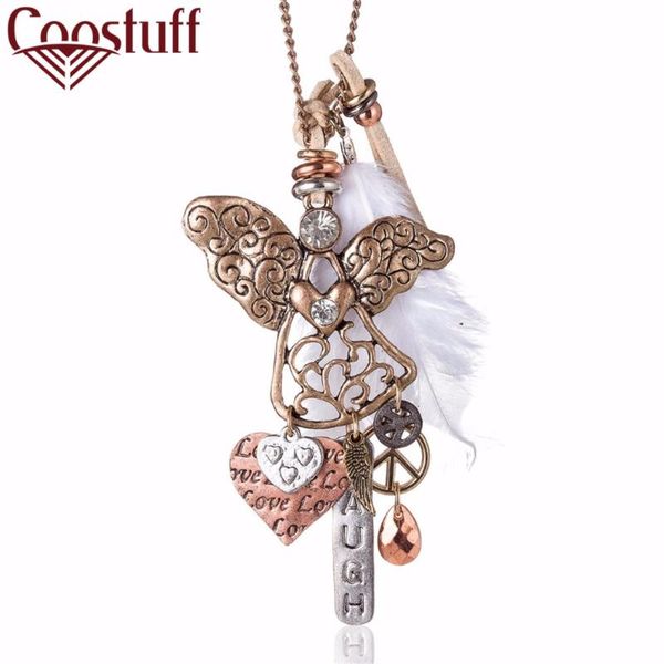 pendant necklaces vintage jewelry for women angel feather statement & pendants long chain necklace collares mujer, Silver
pendant necklaces vintage jewelry for women angel feather statement & pendants long chain necklace collares mujer, Silver