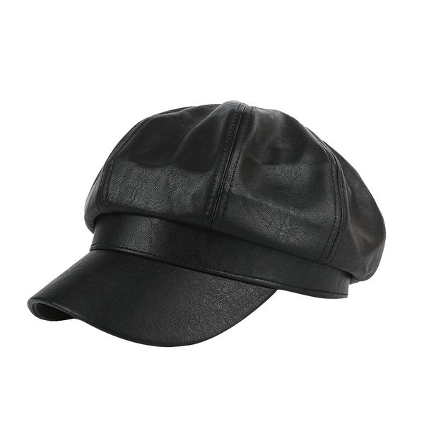 berets pu leather octagonal cap sboy retro literary female snapback leisure hat accessories b96, Blue;gray
berets pu leather octagonal cap sboy retro literary female snapback leisure hat accessories b96, Blue;gray