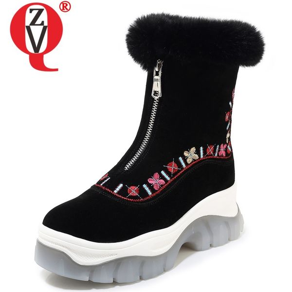 zvq winter new fashion snow boots outside comfortable high heels round toe embroider cow suede zip women shoes drop shipping, Black
zvq winter new fashion snow boots outside comfortable high heels round toe embroider cow suede zip women shoes drop shipping, Black