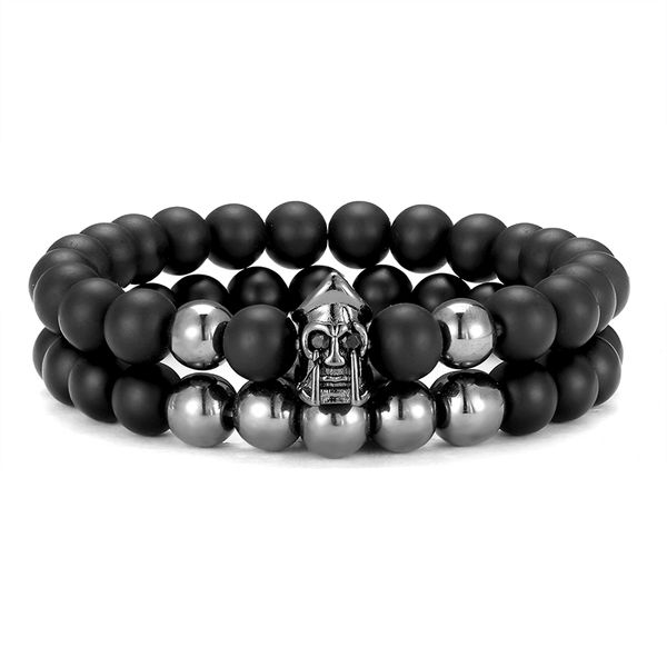 2 pieces / set roman knight spartan warrior gladiator helmet bracelet man shizhu bracelet yoga elastic stone bead, Black
2 pieces / set roman knight spartan warrior gladiator helmet bracelet man shizhu bracelet yoga elastic stone bead, Black