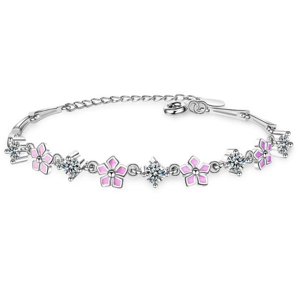 pink cherry flower zircon cz luxury chain charm bracelet for women girls korean dainty jewelry gifts s-b2175, Golden;silver
pink cherry flower zircon cz luxury chain charm bracelet for women girls korean dainty jewelry gifts s-b2175, Golden;silver