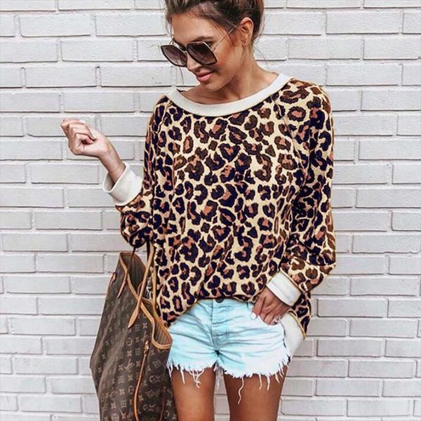 2020 new fashion women sweatshirt round neck print leopard jersey loose shirt 5 colors women pullovers, Black
2020 new fashion women sweatshirt round neck print leopard jersey loose shirt 5 colors women pullovers, Black