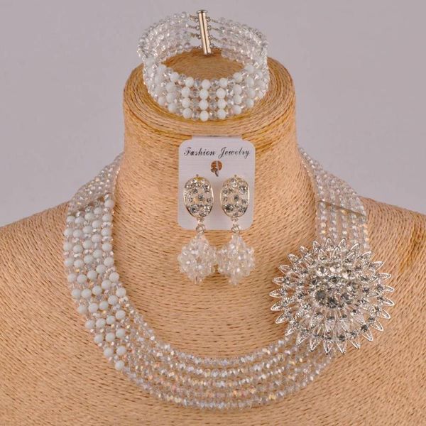 transparent clear ab and white costume african wedding jewelry set nigerian necklace african set 5jz, Silver
transparent clear ab and white costume african wedding jewelry set nigerian necklace african set 5jz, Silver