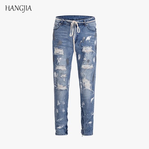 men's paint destroyed hole jeans europe america hip-hop splash ink effect bottom button zipper wash skinny stretch denim pants, Blue
men's paint destroyed hole jeans europe america hip-hop splash ink effect bottom button zipper wash skinny stretch denim pants, Blue