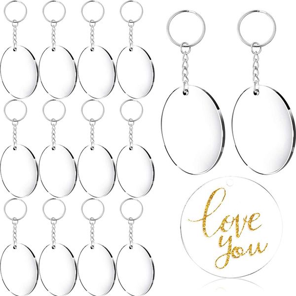 acrylic transparent circle discs and key chains clear round acrylic keychain blanks for diy projects and crafts, 2 inch, Silver
acrylic transparent circle discs and key chains clear round acrylic keychain blanks for diy projects and crafts, 2 inch, Silver