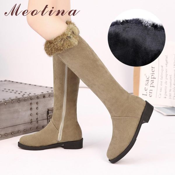 boots meotina winter hair snow women zipper thick heel knee high warm plush round toe shoes ladies red plus size 46, Black
boots meotina winter hair snow women zipper thick heel knee high warm plush round toe shoes ladies red plus size 46, Black
