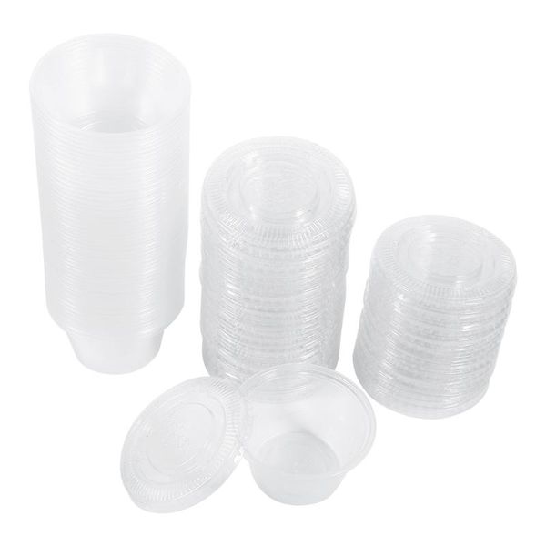 storage bottles & jars 50pcs disposable plastic clear sauce chutney cups boxes with lid takeaway soup bowls 1/2/3/4oz
storage bottles & jars 50pcs disposable plastic clear sauce chutney cups boxes with lid takeaway soup bowls 1/2/3/4oz