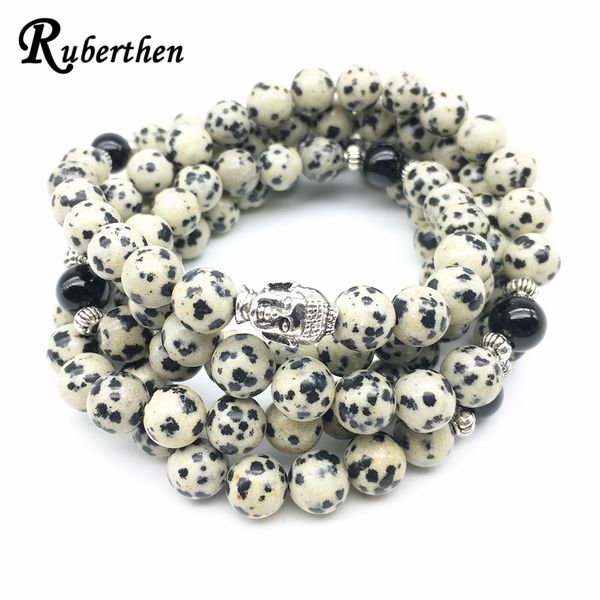 ruberthen trendy design buddha head 108 mala bracelet fashion healing spiritual balance yogi jewelry dalmatian j-asper bracelet y200730, Black
ruberthen trendy design buddha head 108 mala bracelet fashion healing spiritual balance yogi jewelry dalmatian j-asper bracelet y200730, Black