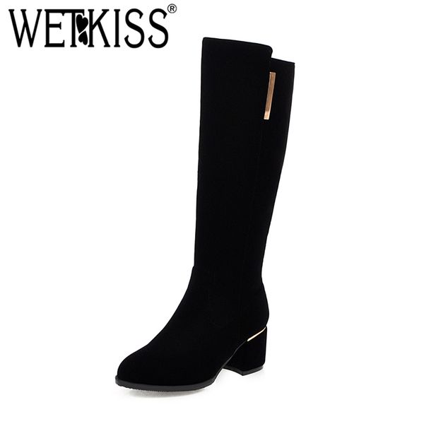 boots wetkiss round toe thick heel women knee high boot black metal decor simple winter keep warm female long non slip shoes
boots wetkiss round toe thick heel women knee high boot black metal decor simple winter keep warm female long non slip shoes