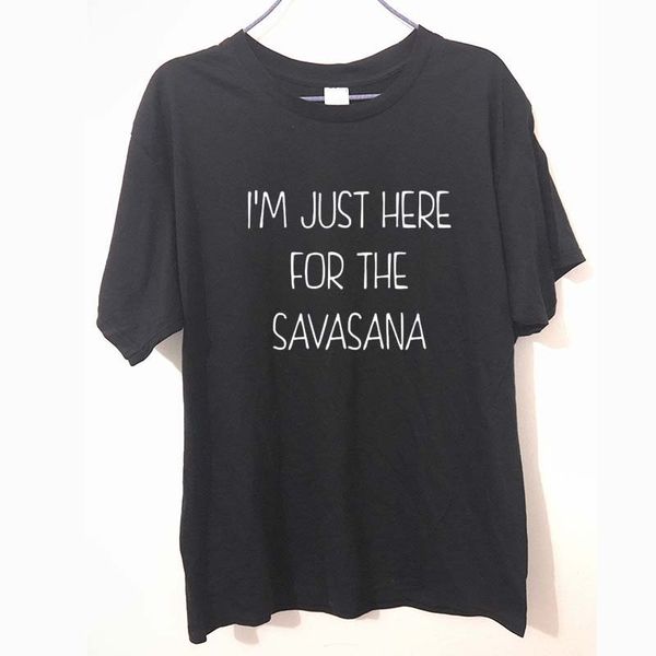 i'm just here for the savasana letters print women men t shirt cotton casual funny shirt for lady black tee
i'm just here for the savasana letters print women men t shirt cotton casual funny shirt for lady black tee