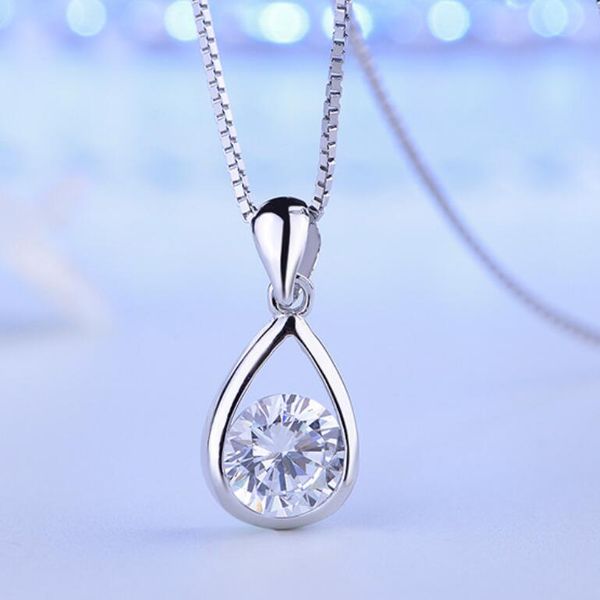jewelry s925 sterling silver necklace for women water drop zircon pendant necklace fashion of shipping
jewelry s925 sterling silver necklace for women water drop zircon pendant necklace fashion of shipping