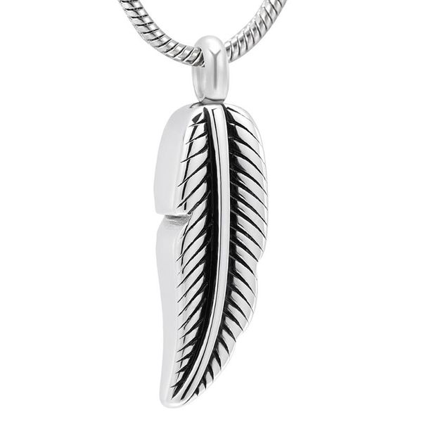 pendant necklaces ashes holder memorial keepsake necklace 316l stainless steel jewelry feather cremation urns, Silver 
pendant necklaces ashes holder memorial keepsake necklace 316l stainless steel jewelry feather cremation urns, Silver