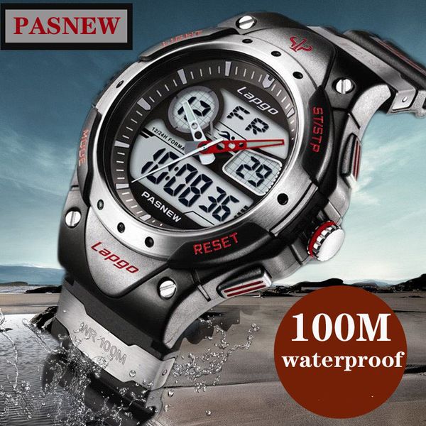 pasnew 100 meters waterproof electronic watch chronograph male watch student multi-purpose diving swimming sports, Slivery;brown
pasnew 100 meters waterproof electronic watch chronograph male watch student multi-purpose diving swimming sports, Slivery;brown