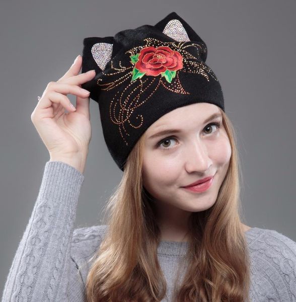 brand beanie for women woman girl luxury beauty floral bling ear pattern thick warmer women fashion winter hats, Blue;gray
brand beanie for women woman girl luxury beauty floral bling ear pattern thick warmer women fashion winter hats, Blue;gray