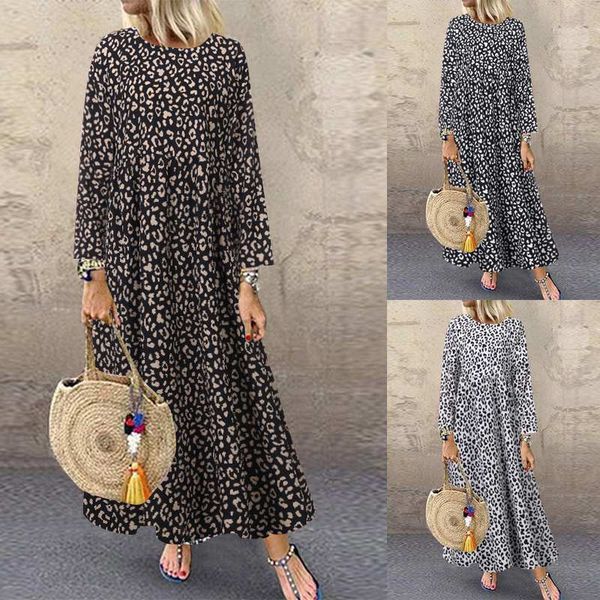 casual dresses leopard dress zanzea women autumn o neck long sleeve party sundress loose vestido robe femme maxi plus size, Black;gray
casual dresses leopard dress zanzea women autumn o neck long sleeve party sundress loose vestido robe femme maxi plus size, Black;gray