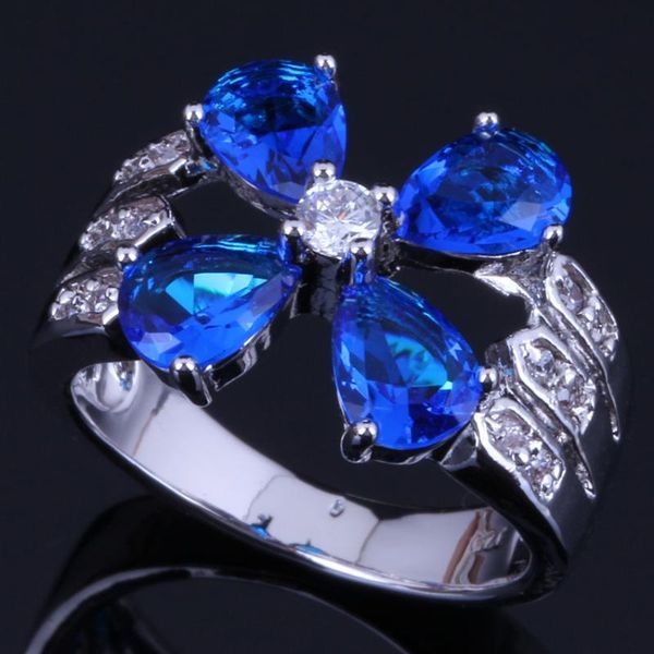 enchanting flower blue cubic zirconia white cz silver plated ring v0428, Golden;silver
enchanting flower blue cubic zirconia white cz silver plated ring v0428, Golden;silver
