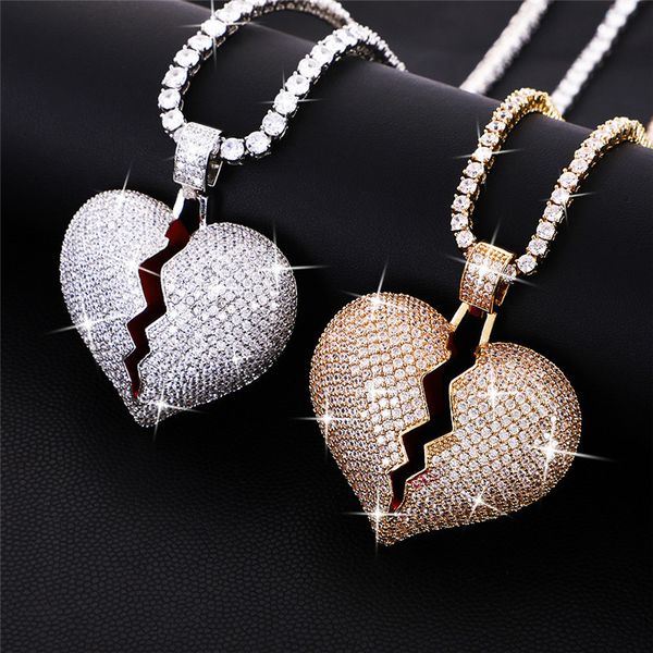 gold silver color full cz heart pendant necklace & pendant with cz tennis chain for men women gift
gold silver color full cz heart pendant necklace & pendant with cz tennis chain for men women gift