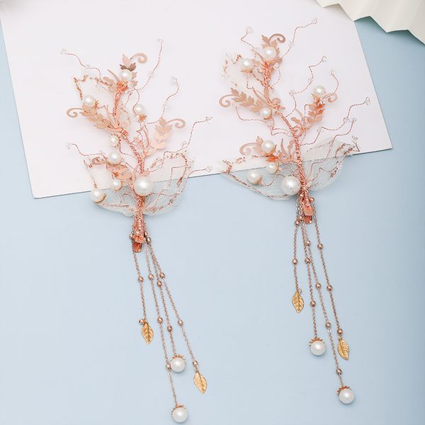 getnoivas romantice bride hair clip 1pair handmade gauze leaf rhinestone pearl tassels hairpin wedding hair jewelry accessory sl, Golden;silver
getnoivas romantice bride hair clip 1pair handmade gauze leaf rhinestone pearl tassels hairpin wedding hair jewelry accessory sl, Golden;silver