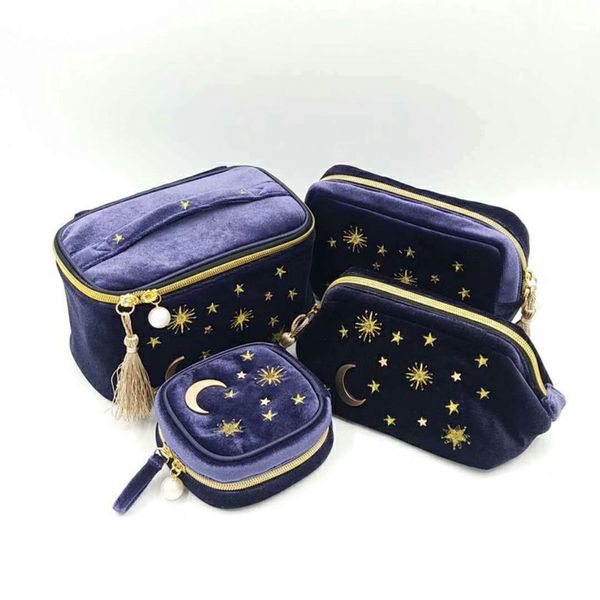 high-end new cute star embroidered velvet cosmetic bag travel fashion women cosmetics makeup bag large capacity women wash bag, Pink;blue
high-end new cute star embroidered velvet cosmetic bag travel fashion women cosmetics makeup bag large capacity women wash bag, Pink;blue