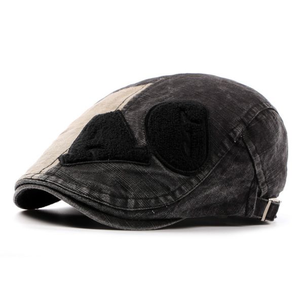 berets pure cotton hat fashionable men's cap summer autumn washed beret female forward, Blue;gray
berets pure cotton hat fashionable men's cap summer autumn washed beret female forward, Blue;gray