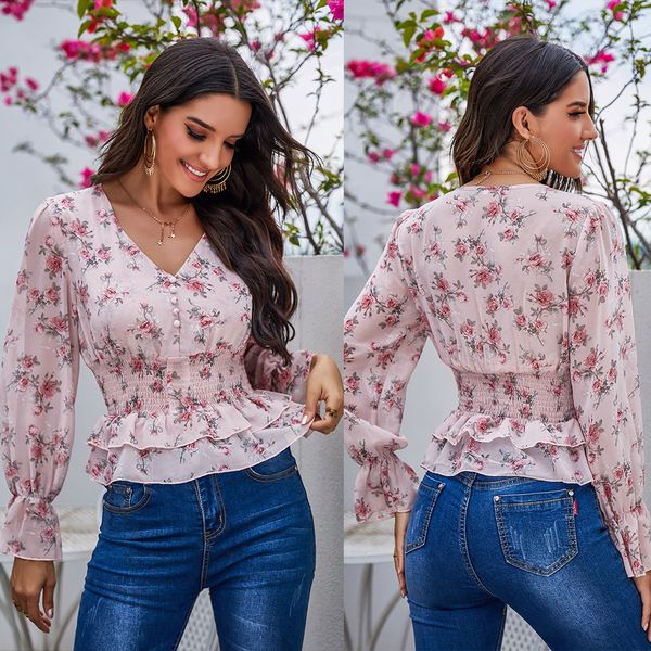 long autumn new flared stitching waist ruffled with v-neck shirt style t-shirt s-xl sleeve printed chiffon sleeves xpmje
long autumn new flared stitching waist ruffled with v-neck shirt style t-shirt s-xl sleeve printed chiffon sleeves xpmje