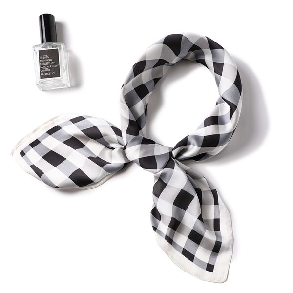 silk scarf for women plaid print square neck scarves hair wraps bandana lady small shawls hijab foulard kerchief, Blue;gray
silk scarf for women plaid print square neck scarves hair wraps bandana lady small shawls hijab foulard kerchief, Blue;gray