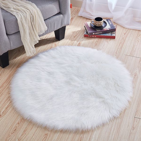 white imitation wool round carpet computer chair plush mat bedroom hanging basket rug window decoration carpet crawling
white imitation wool round carpet computer chair plush mat bedroom hanging basket rug window decoration carpet crawling