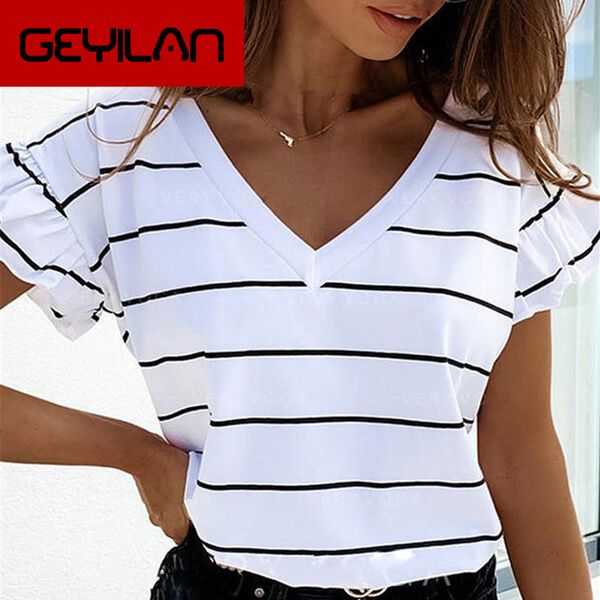 women elegant short butterfly sleeve solid blouse shirts casual o neck pullover blusa lady 2020 summer sweet ruffle blusa, White
women elegant short butterfly sleeve solid blouse shirts casual o neck pullover blusa lady 2020 summer sweet ruffle blusa, White