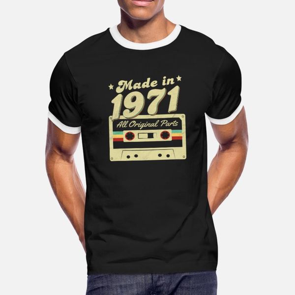 made in 1971 t shirt men printing 100% cotton crew neck cool interesting fashion spring autumn family shirt, White;black
made in 1971 t shirt men printing 100% cotton crew neck cool interesting fashion spring autumn family shirt, White;black