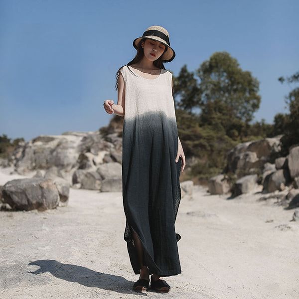 casual dresses johnature women sleeveless cotton linen vintage summer clothing 2021 o-neck tie dye loose, Black;gray
casual dresses johnature women sleeveless cotton linen vintage summer clothing 2021 o-neck tie dye loose, Black;gray