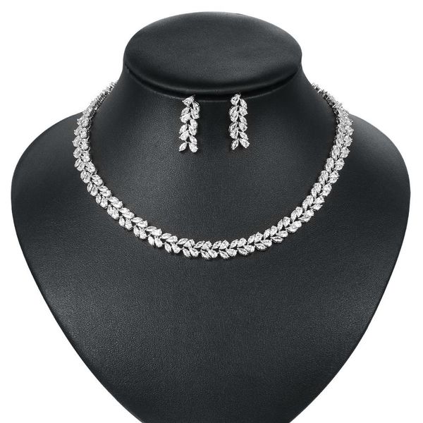 weimanjingdian brand marquise cut cubic zirconia leaf design tennis necklace and earring wedding bridal jewelry set cx200808, Slivery;golden
weimanjingdian brand marquise cut cubic zirconia leaf design tennis necklace and earring wedding bridal jewelry set cx200808, Slivery;golden