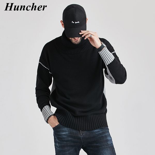 men's sweaters huncher mens turtleneck sweater men 2021 autumn oversized vintage patchwork knitted pullover black male cold blouse, White;black
men's sweaters huncher mens turtleneck sweater men 2021 autumn oversized vintage patchwork knitted pullover black male cold blouse, White;black