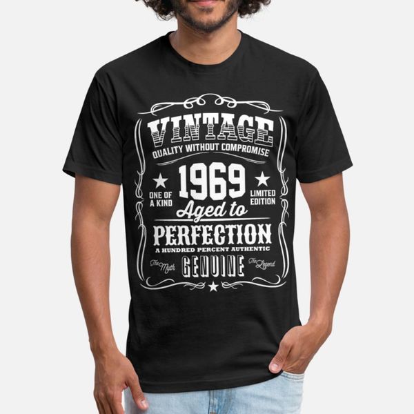 vintage 1969 aged to perfection t shirt men print cotton round collar gift breathable spring slim shirt, White;black
vintage 1969 aged to perfection t shirt men print cotton round collar gift breathable spring slim shirt, White;black