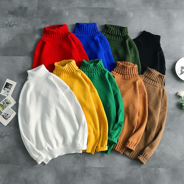 men's sweaters turtleneck men plus size solid japanese streetwear knitter sweater autumn winter males pullovers arrivals, White;black
men's sweaters turtleneck men plus size solid japanese streetwear knitter sweater autumn winter males pullovers arrivals, White;black