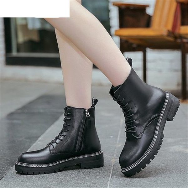 2020 winter women's ankle boots fashion zipper women shoes woman platform pu leather boots lace up women ankle boots, Black
2020 winter women's ankle boots fashion zipper women shoes woman platform pu leather boots lace up women ankle boots, Black