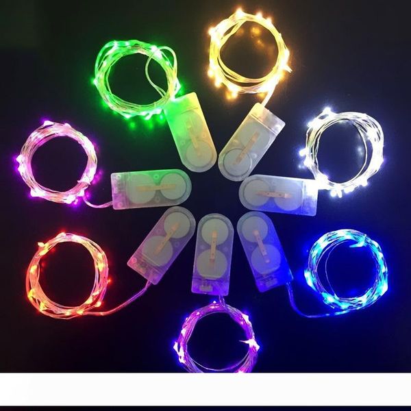

LED String Light 1M 2M 3M Small Battery Operated LED Light Silver Wire Copper String Light For Xmas Halloween Party Decor