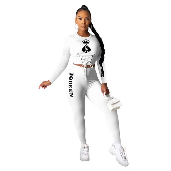 womens two piece pants fashion spades q pattern suits casual long sleeve long pant woman 2pcs sets clothing, White
womens two piece pants fashion spades q pattern suits casual long sleeve long pant woman 2pcs sets clothing, White