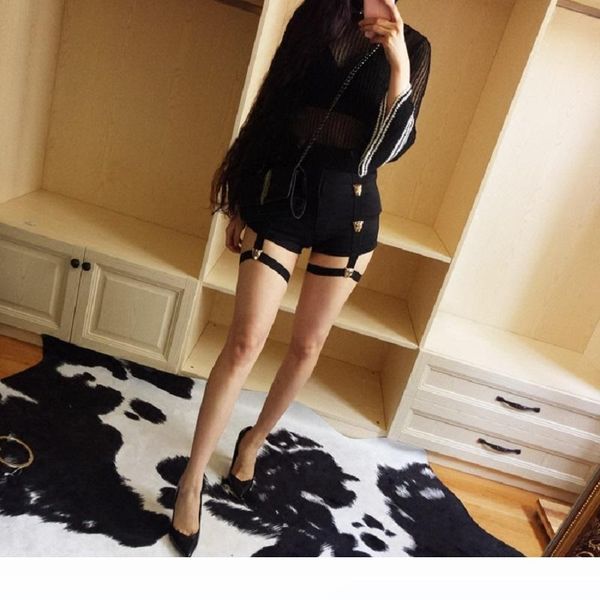punk women shorts metal leopard button decoration elastic hollow out hip summer fashion shorts, White;black
punk women shorts metal leopard button decoration elastic hollow out hip summer fashion shorts, White;black