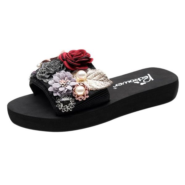 floral flower women's flip-flops thick ladies slippers bottom casual outdoor non slip beach sandals zapatillas mujer, Black
floral flower women's flip-flops thick ladies slippers bottom casual outdoor non slip beach sandals zapatillas mujer, Black