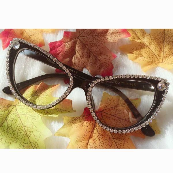 2020 fashion cat eye glasses frame classic brand designer women luxury diamond eyewear optical spectacle, Black
2020 fashion cat eye glasses frame classic brand designer women luxury diamond eyewear optical spectacle, Black