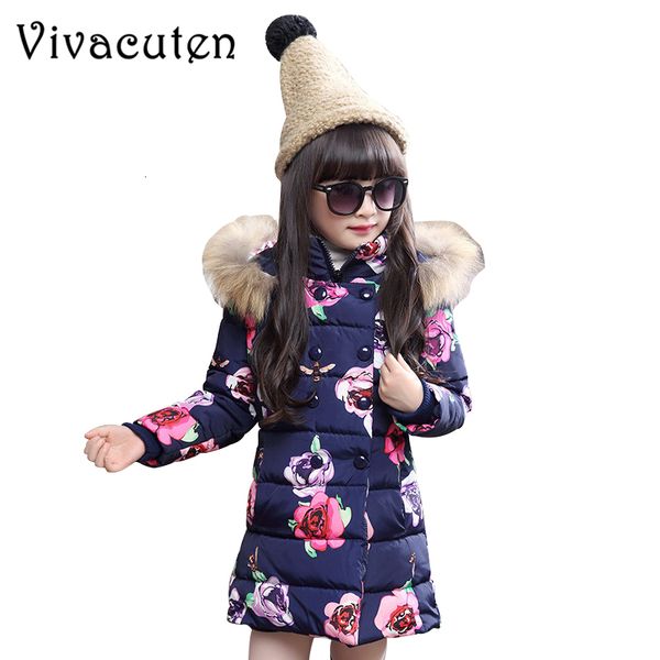 fashion children's parka coat winter jacket for girls floral printed kids thicken warm fur collar hooded outwear teens overcoat, Blue;gray
fashion children's parka coat winter jacket for girls floral printed kids thicken warm fur collar hooded outwear teens overcoat, Blue;gray