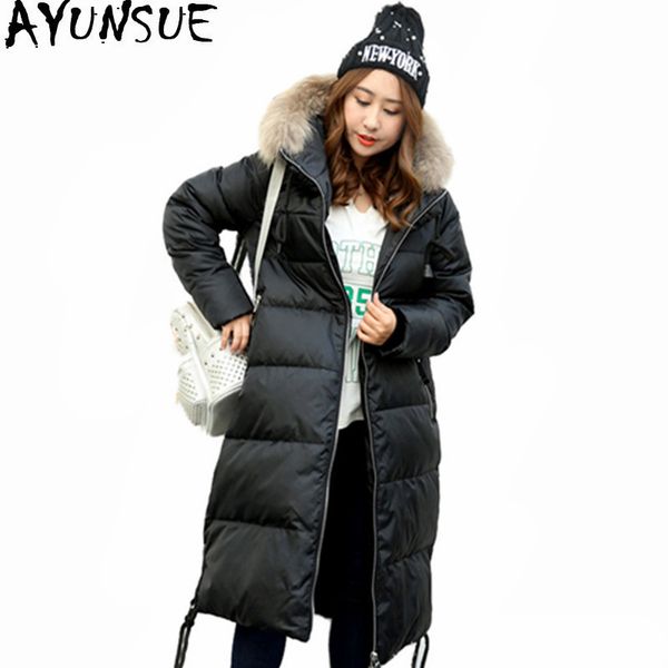 ayunsue womens down jacket raccoon fur collar 90% duck down coat female warm winter parkas plus size 5xl 6xl 7xl 10xl casaco 510, Black;white
ayunsue womens down jacket raccoon fur collar 90% duck down coat female warm winter parkas plus size 5xl 6xl 7xl 10xl casaco 510, Black;white