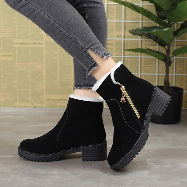 natascha women boots winter shoes plus size square heel round toe platform female warm botas ankle for women snow boots fashion, Black
natascha women boots winter shoes plus size square heel round toe platform female warm botas ankle for women snow boots fashion, Black