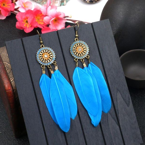 dangle & chandelier 12color long feather earring sunflower colorful earrings fashion jewelry bohemian ethnic style, Silver
dangle & chandelier 12color long feather earring sunflower colorful earrings fashion jewelry bohemian ethnic style, Silver