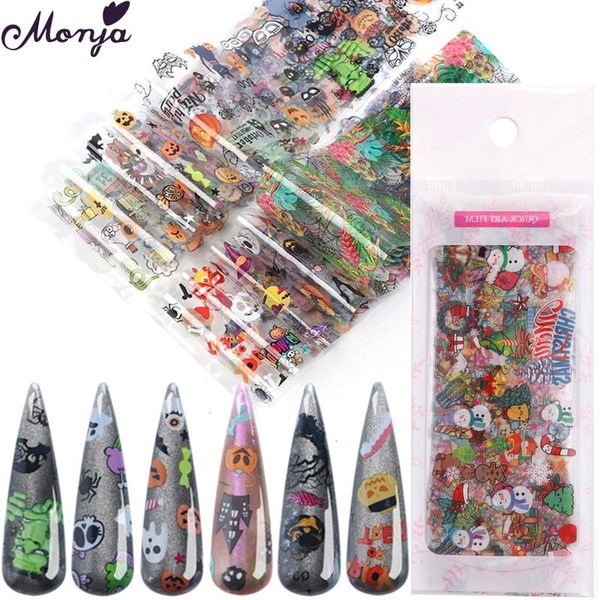 monja 10 pcs/pack nail art sticker mix halloween christmas styles pattern transfer nail foil diy decal tips manicure decoration, Black
monja 10 pcs/pack nail art sticker mix halloween christmas styles pattern transfer nail foil diy decal tips manicure decoration, Black
